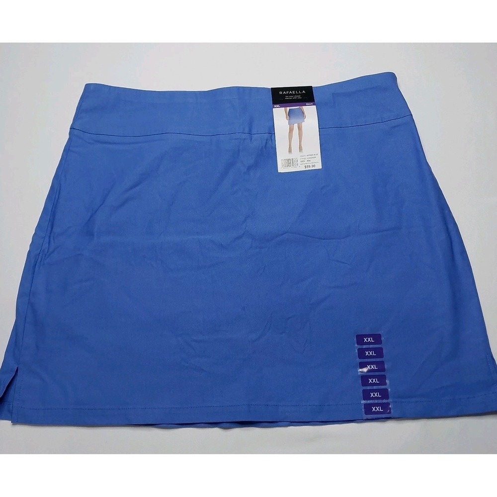 Rafaella Women's Pull-on Stretch Skort Blue XXL